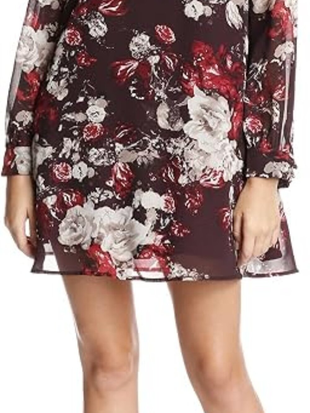 Women's Long Sleeve Dress with Lace Back